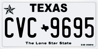 TX license plate CVC9695