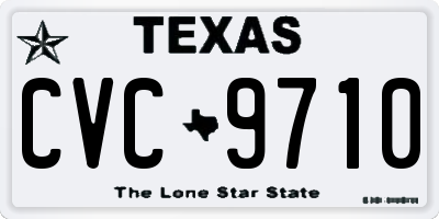 TX license plate CVC9710