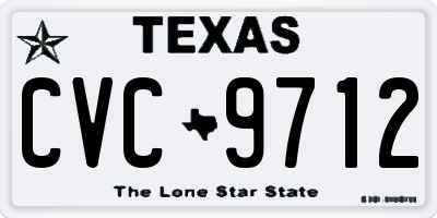 TX license plate CVC9712