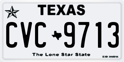 TX license plate CVC9713