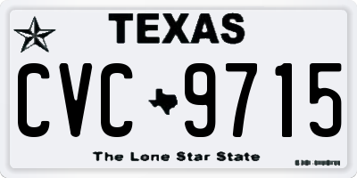 TX license plate CVC9715
