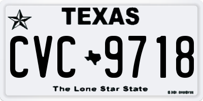 TX license plate CVC9718