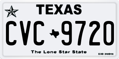 TX license plate CVC9720