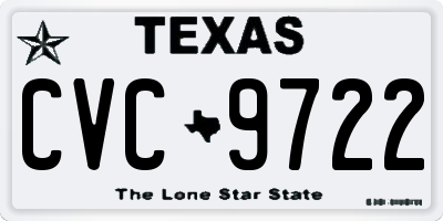 TX license plate CVC9722