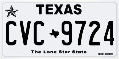 TX license plate CVC9724
