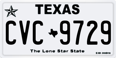 TX license plate CVC9729
