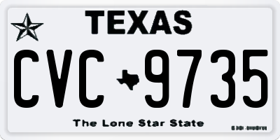 TX license plate CVC9735