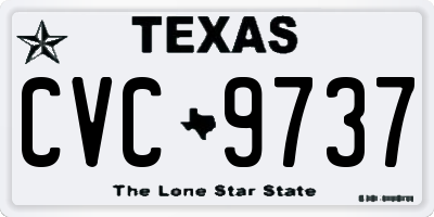 TX license plate CVC9737