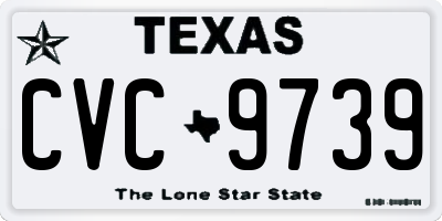 TX license plate CVC9739