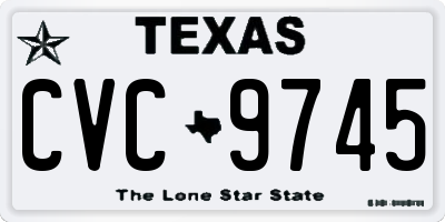 TX license plate CVC9745