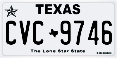TX license plate CVC9746