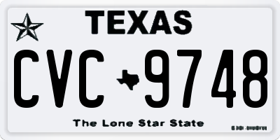 TX license plate CVC9748