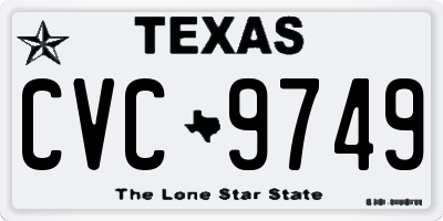 TX license plate CVC9749