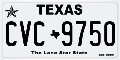 TX license plate CVC9750