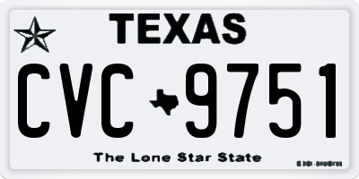 TX license plate CVC9751