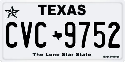 TX license plate CVC9752