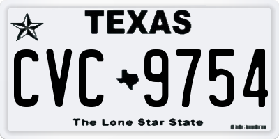 TX license plate CVC9754