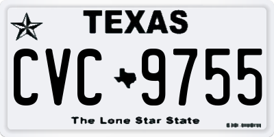 TX license plate CVC9755