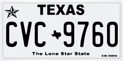 TX license plate CVC9760
