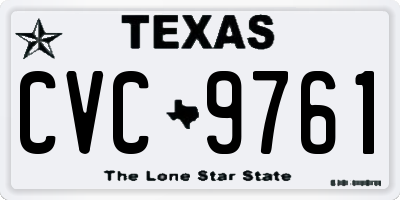 TX license plate CVC9761
