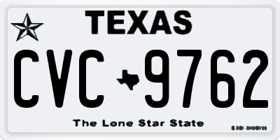 TX license plate CVC9762