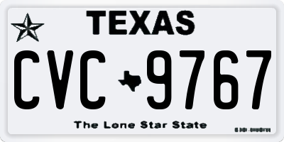 TX license plate CVC9767
