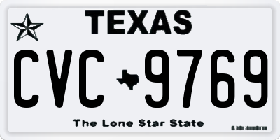 TX license plate CVC9769