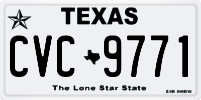 TX license plate CVC9771