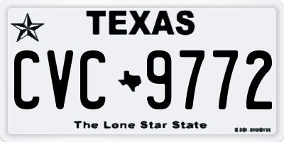 TX license plate CVC9772