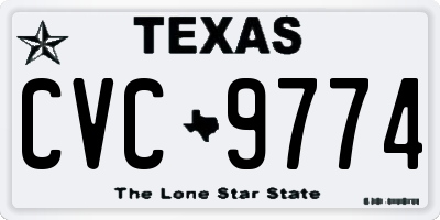 TX license plate CVC9774