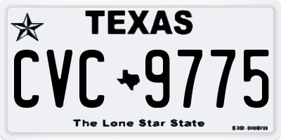TX license plate CVC9775
