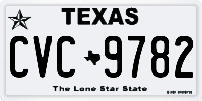 TX license plate CVC9782
