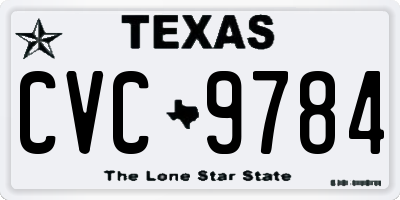 TX license plate CVC9784