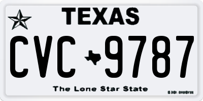 TX license plate CVC9787