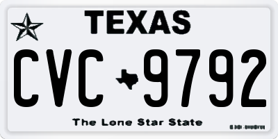 TX license plate CVC9792