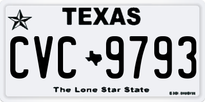 TX license plate CVC9793