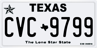 TX license plate CVC9799