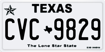 TX license plate CVC9829