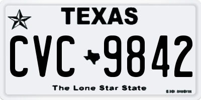 TX license plate CVC9842