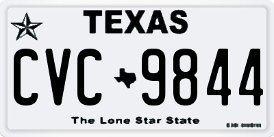 TX license plate CVC9844