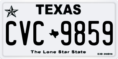 TX license plate CVC9859