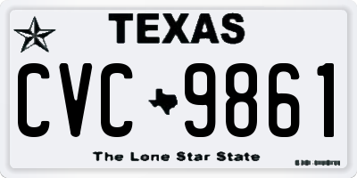 TX license plate CVC9861