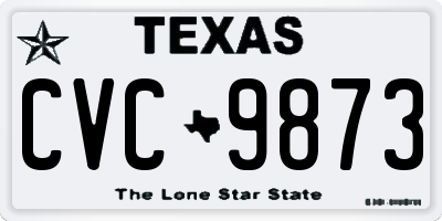 TX license plate CVC9873
