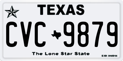 TX license plate CVC9879