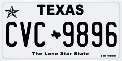 TX license plate CVC9896