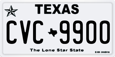 TX license plate CVC9900