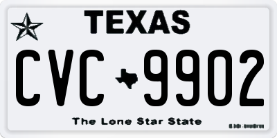 TX license plate CVC9902