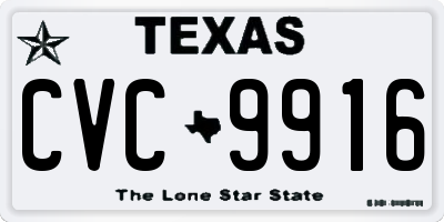 TX license plate CVC9916