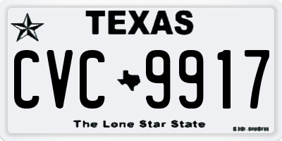 TX license plate CVC9917