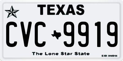 TX license plate CVC9919